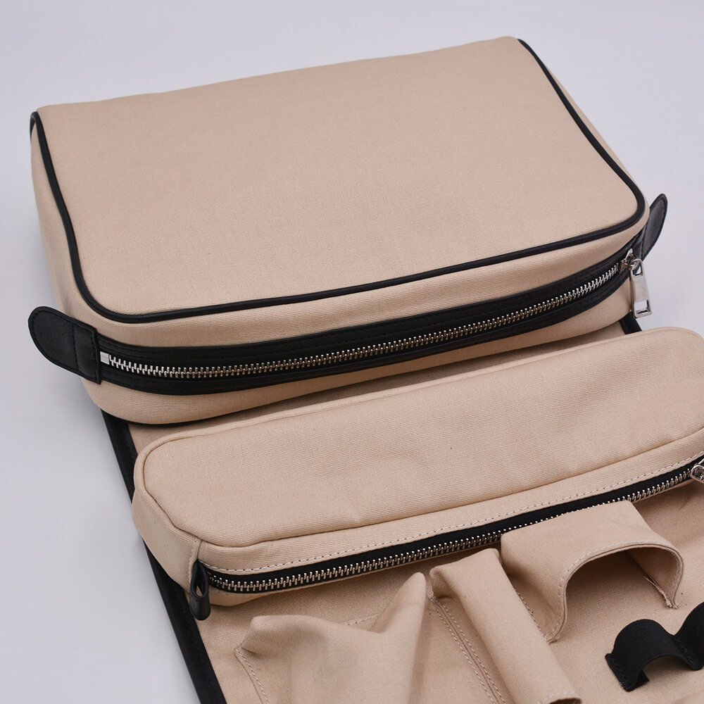 hanging leather wash bag 8