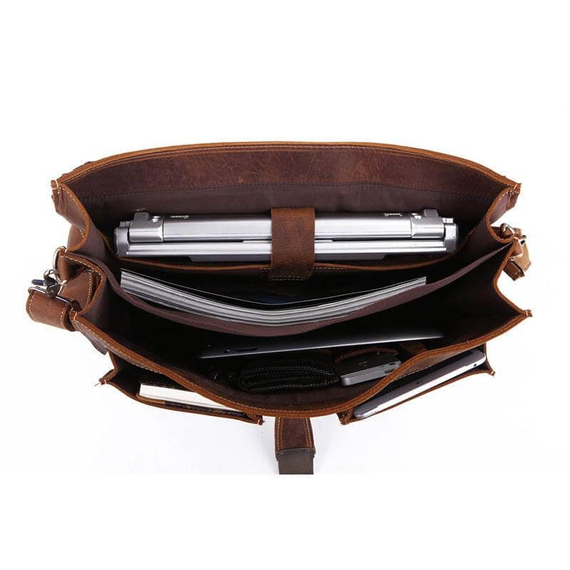 vintage leather laptop bag 5