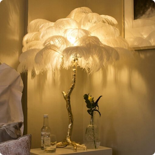 Feather Lamp Bedside