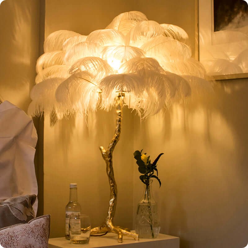 Feather Lamp Bedside On Feather Lamp Bedside On
