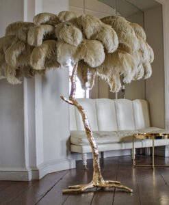 Feather Lamp Floor Tree