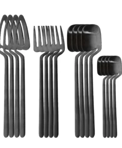 Designer Dinnerware Set - LuxuryTrex matte black