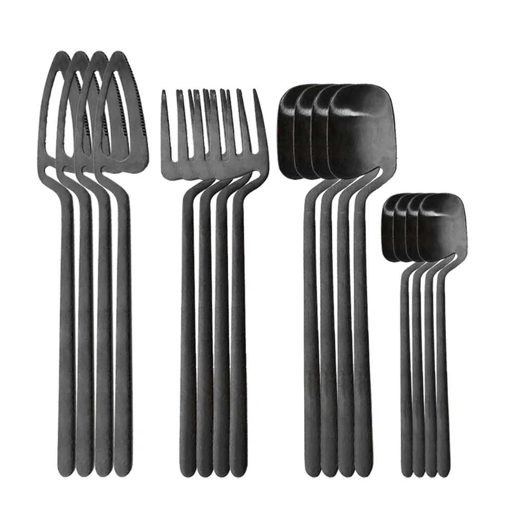 Designer Dinnerware Set - LuxuryTrex matte black Designer Dinnerware Set - LuxuryTrex matte black