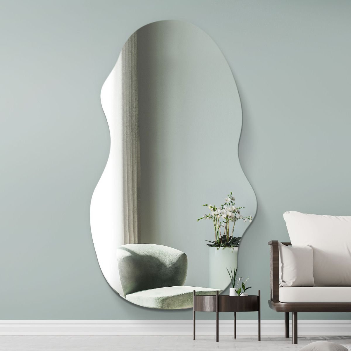 Asymmetric Torrent Modern Mirror - Large Frameless Mirror for Stylish Home Decor Asymmetric Torrent Modern Mirror - Large Frameless Mirror for Stylish Home Decor